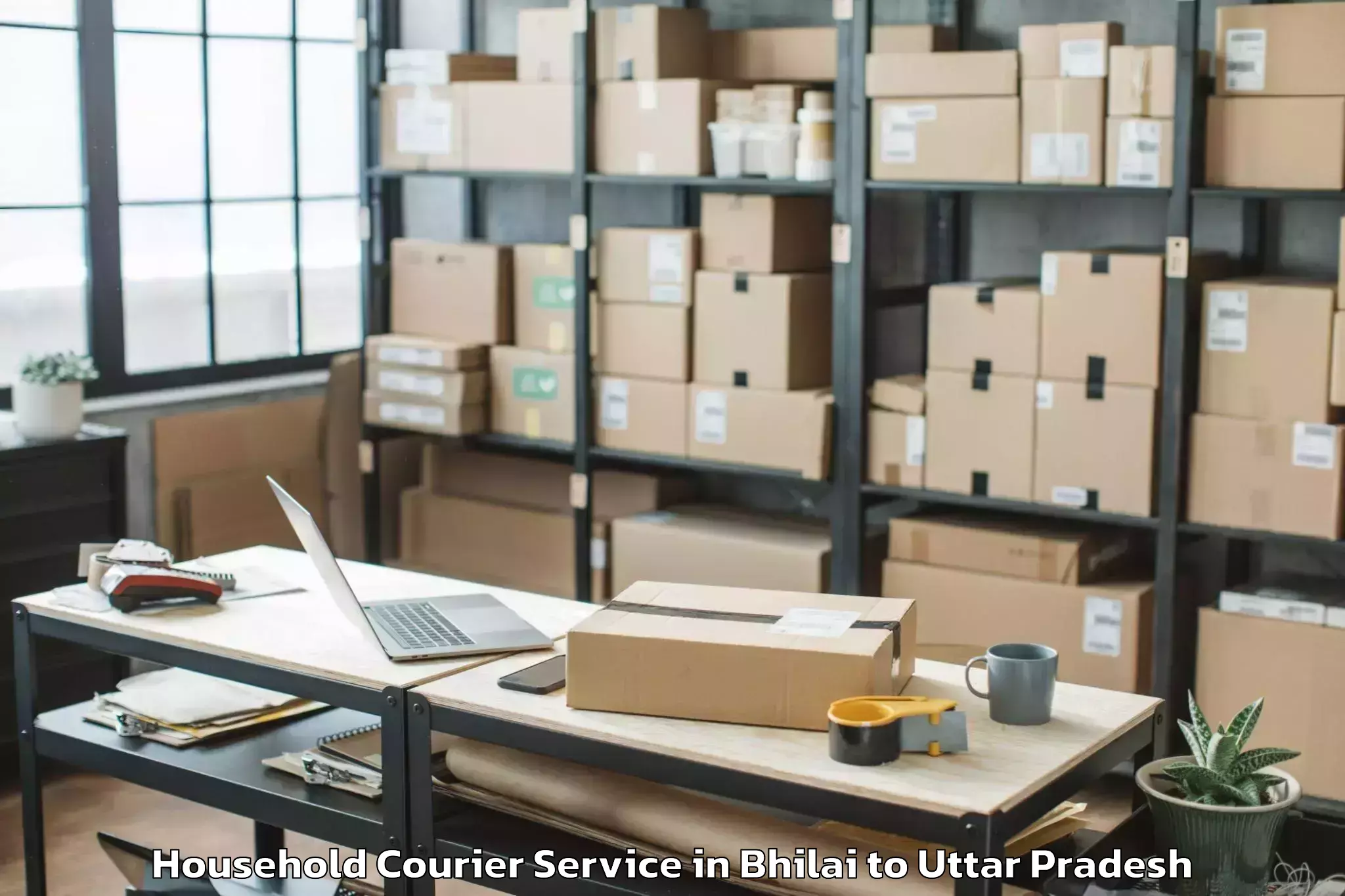 Quality Bhilai to Hamirpur Uttar Pradesh Household Courier